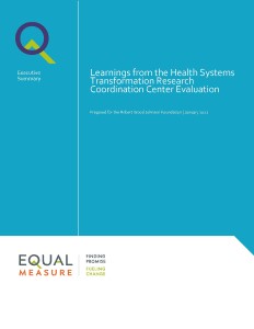 Cover for Health Systems Transformation Research Coordination Center (HSTRC) Executive Summary